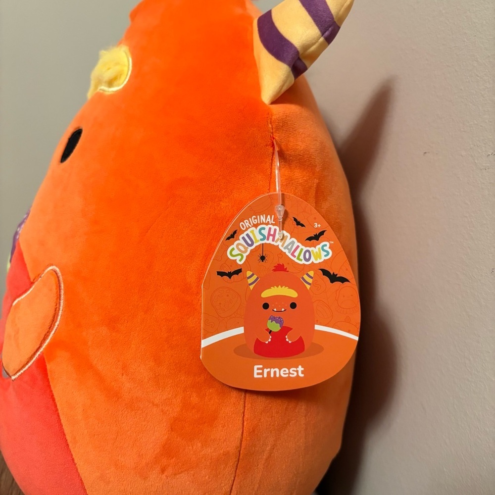Squishmallows Earnest the Orange Monster - Picture 3 of 5